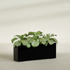 Miami Extra Large Narrow Rectangle Fiberglass Planter - 48 in x 12 in x 18 in - Gloss Black - Gloss Black,48 in x 12 in x 18 in