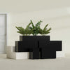 Tolga Extra Large Long Rectangle Fiberglass Planter - 72 in x 16 in x 24 in - Gloss Black - Gloss Black,72 in x 16 in x 24 in