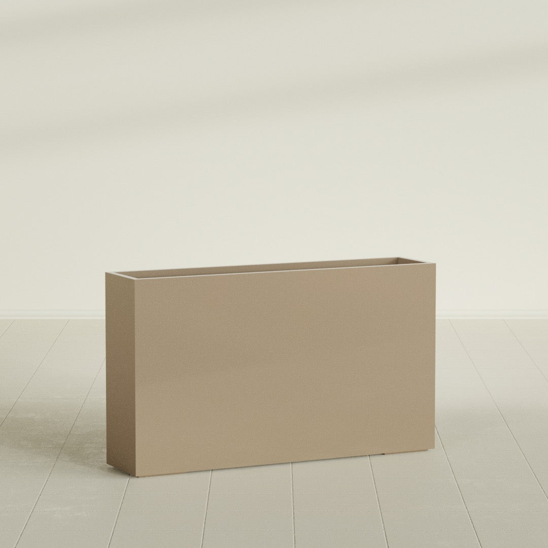 Perth Extra Large Long Rectangle Fiberglass Planter - 72 in x 16 in x 42 in - Metallic Gold - Metallic Gold,72 in x 16 in x 42 in