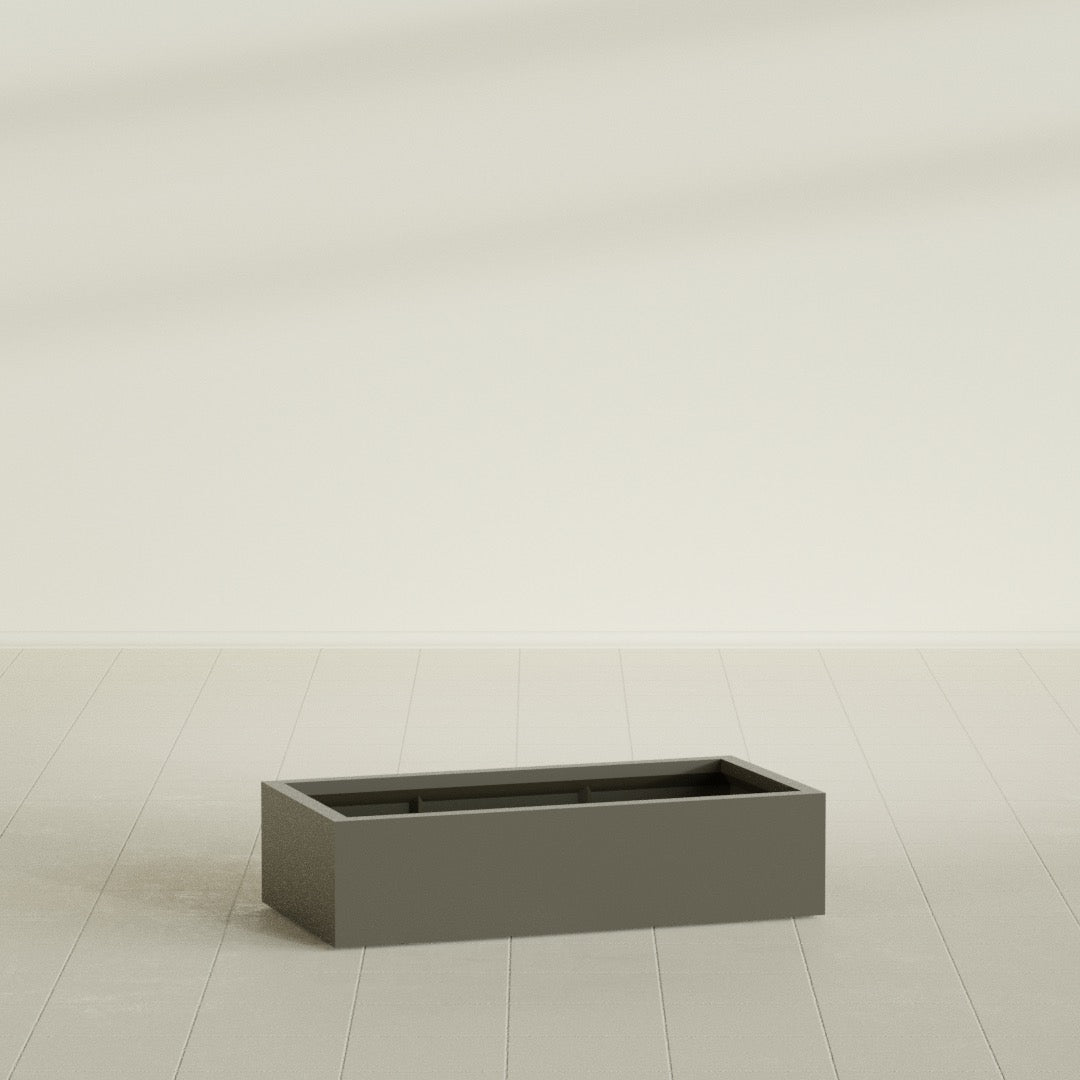 Antwerp Extra Large Long Rectangle Fiberglass Planter - 48 in x 24 in x 12 in - Matte Bronze - Matte Bronze,48 in x 24 in x 12 in