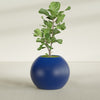 Globe Large Sphere Fiberglass Planter - 30 in x 30 in x 24 in - Matte Cobalt Blue - Matte Cobalt Blue,30 in x 30 in x 24 in