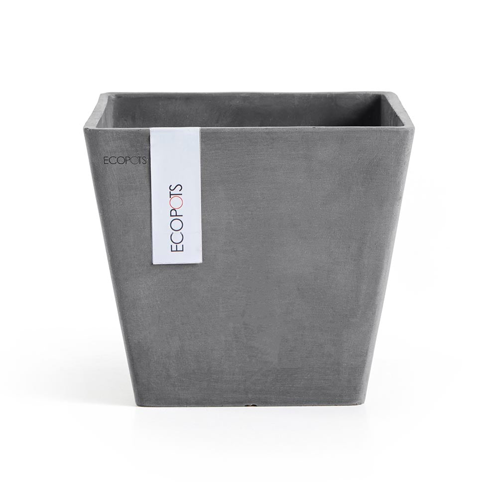 Rotterdam Small Square Planter - 19.75 in x 19.75 in x 17.25 in - Planter + Watering System - Grey - Grey,19.75 in x 19.75 in x 17.25 in,Planter + Watering System