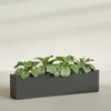 Miami Extra Large Narrow Rectangle Fiberglass Planter - 72 in x 12 in x 18 in - Matte Charcoal - Matte Charcoal,72 in x 12 in x 18 in