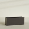 Granada Extra Large Long Rectangle Fiberglass Planter - 60 in x 24 in x 24 in - Matte Brown - Matte Brown,60 in x 24 in x 24 in
