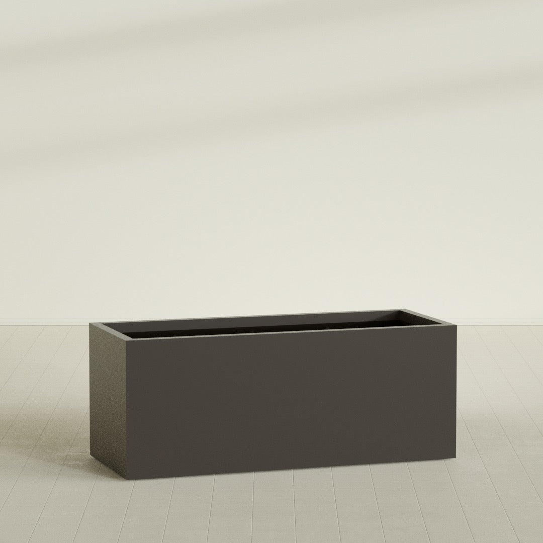 Granada Extra Large Long Rectangle Fiberglass Planter - 60 in x 24 in x 24 in - Matte Brown - Matte Brown,60 in x 24 in x 24 in