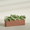Miami Extra Large Narrow Rectangle Fiberglass Planter - 60 in x 12 in x 18 in - Matte Terracotta - Matte Terracotta,60 in x 12 in x 18 in