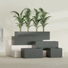 Torino Extra Large Wide Rectangle Fiberglass Planter - 48 in x 24 in x 18 in - Matte Charcoal - Matte Charcoal,48 in x 24 in x 18 in