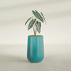 Tall Hayden Medium Round Fiberglass Planter - 12 in x 12 in x 20 in - Satin Sea Foam - Satin Sea Foam,12 in x 12 in x 20 in