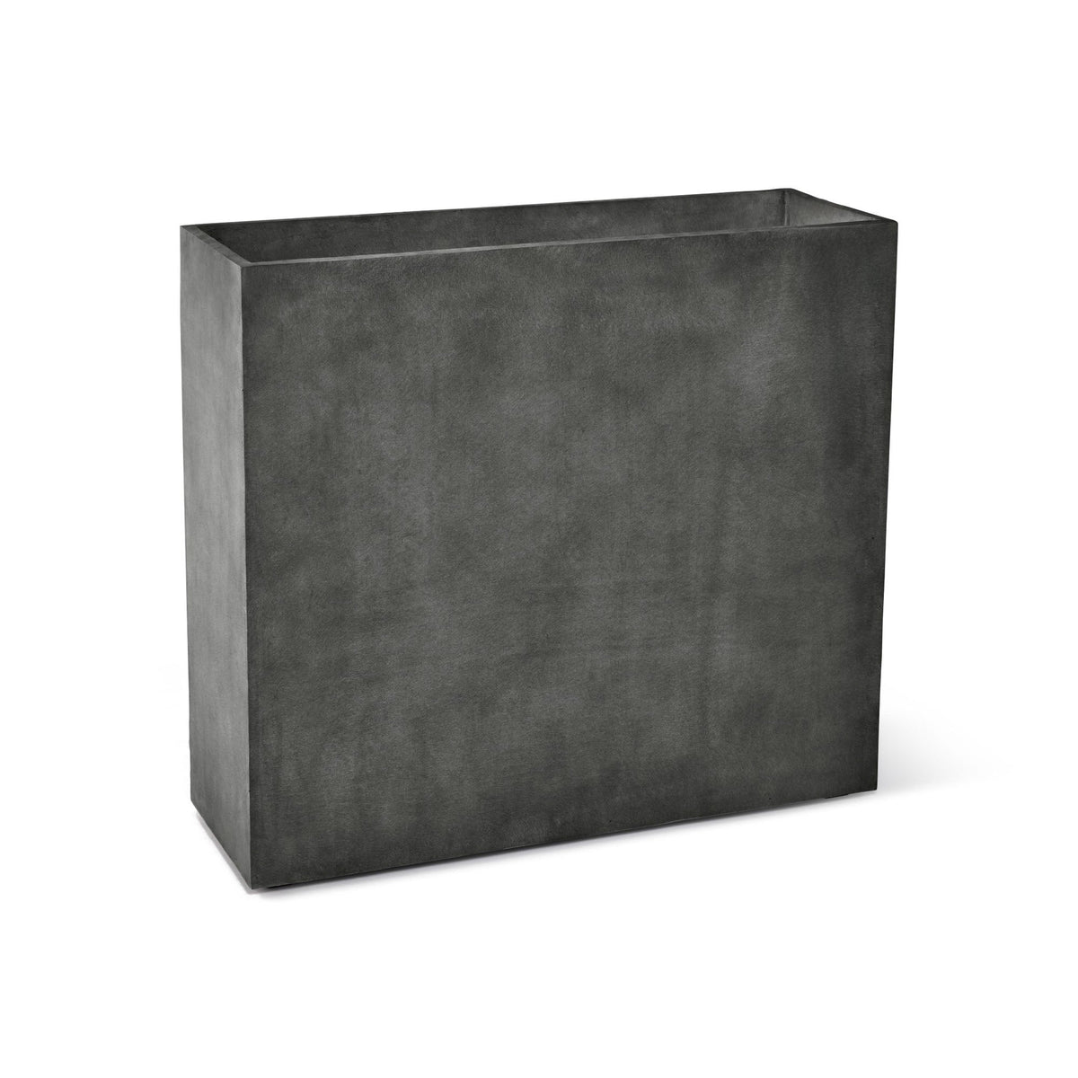 Reglo Rectangular Planter – Grey Stone Finish – Fiberglass Indoor/Outdoor and Weather-Resistant Large Planter (35.5" L x 11.75" W x 31.5" H Exterior, 35" L x 11.5" W Interior) - Grey Stone,35.4 in x 11.8 in x 31.5 in