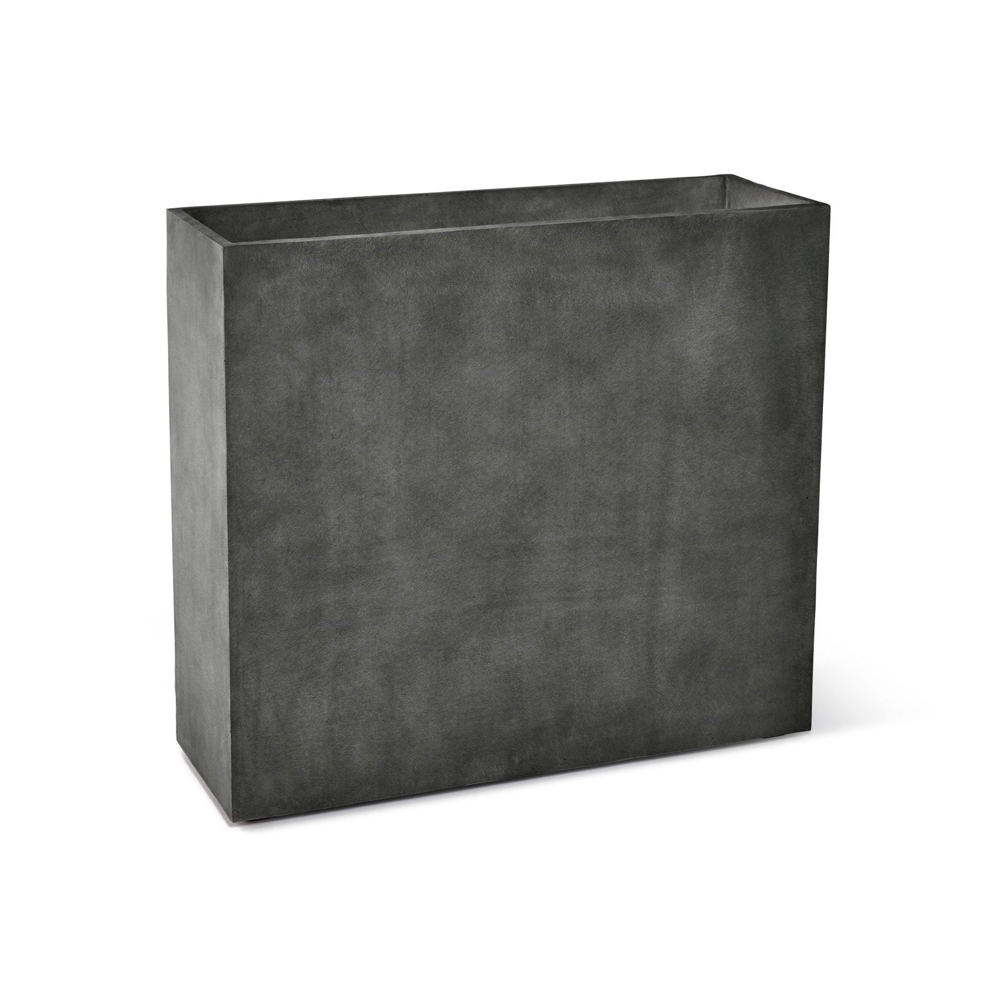 Reglo Rectangular Planter – Grey Stone Finish – Fiberglass Indoor/Outdoor and Weather-Resistant Large Planter (35.5" L x 11.75" W x 31.5" H Exterior, 35" L x 11.5" W Interior) - Grey Stone,35.4 in x 11.8 in x 31.5 in