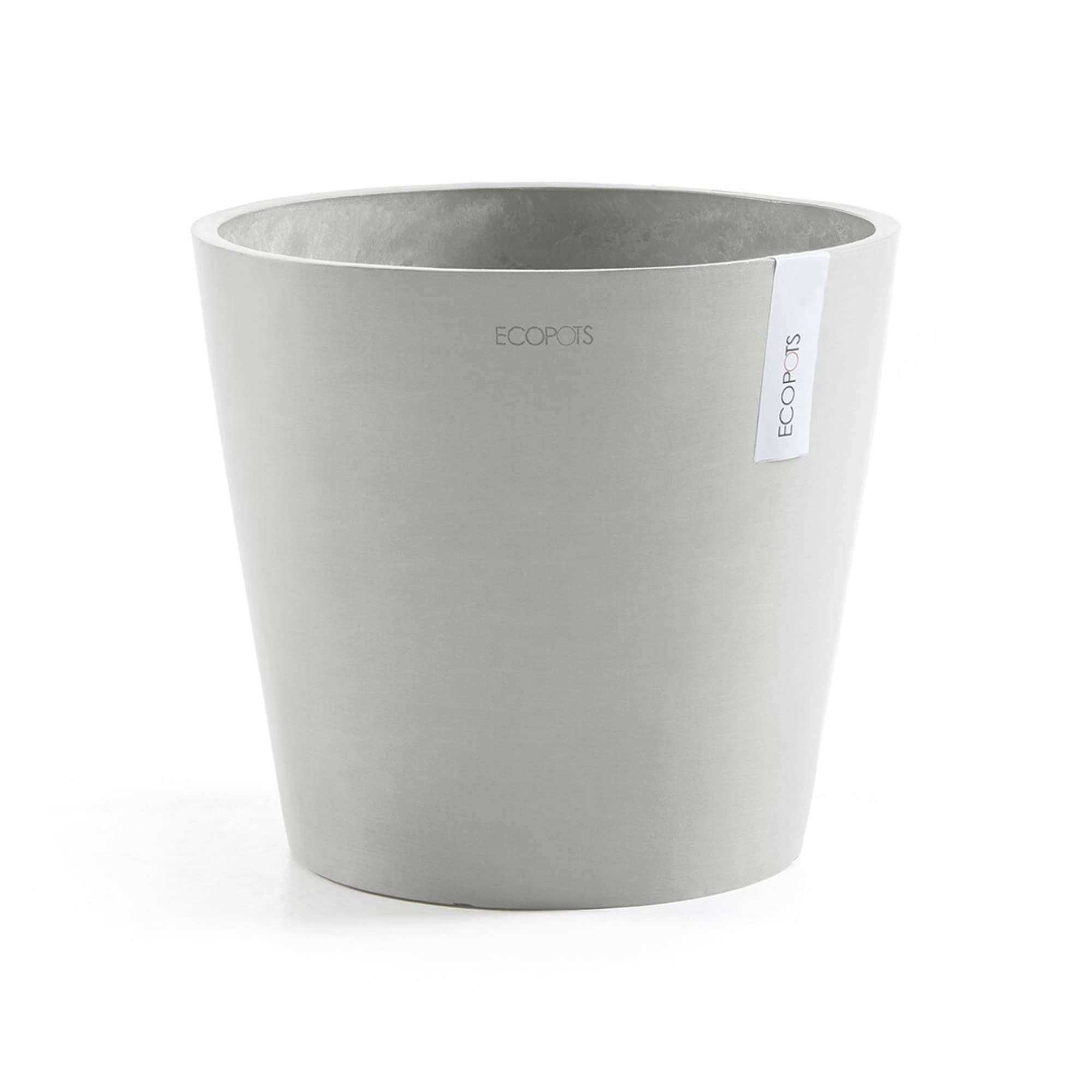 Amsterdam Small Round Planter - 11.8 in x 11.8 in x 10.5 in - White Grey - White Grey,11.75 in x 11.75 in x 10.5 in,Planter Only