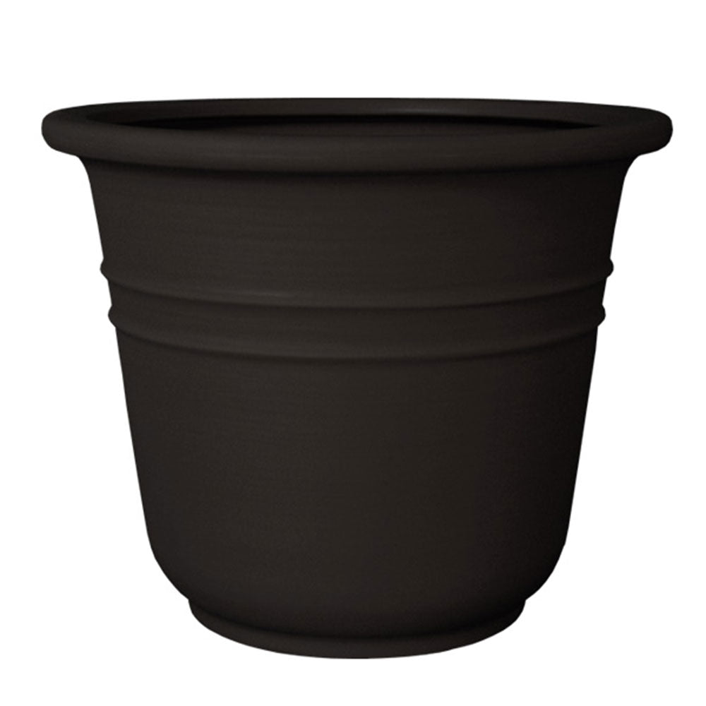 Curbside Bell Tower Round Plastic Planter - 52.8 in x 52.8 in x 39 in - Black - Black,52.8 in x 52.8 in x 39 in