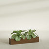 Salon Large Tall Rectangle Fiberglass Planter - 42 in x 8 in x 8 in - Metallic Bronze - Metallic Bronze,42 in x 8 in x 8 in
