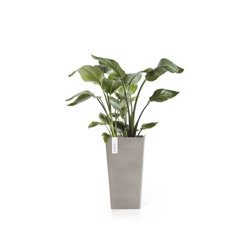 Rotterdam Medium Tall Square Planter - 12.25 in x 12.25 in x 22 in - Taupe - Taupe,12.25 in x 12.25 in x 22 in,Planter Only