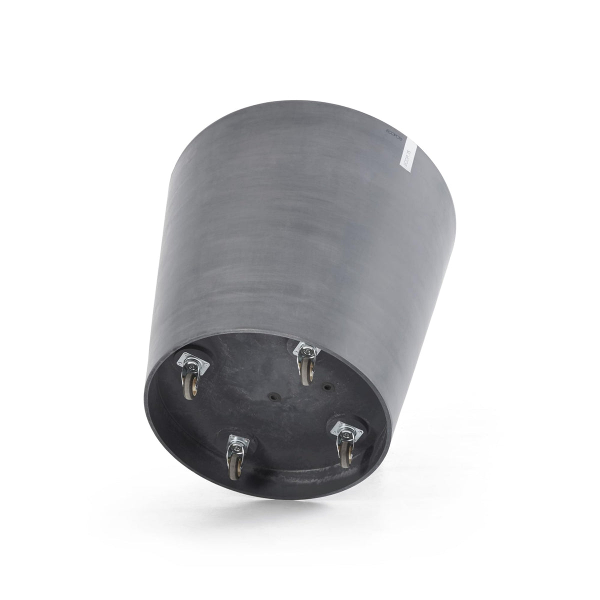 Amsterdam Medium Round Planter with Wheels - 23.5 in x 23.5 in x 22 in - Grey - Grey,23.5 in x 23.5 in x 22 in