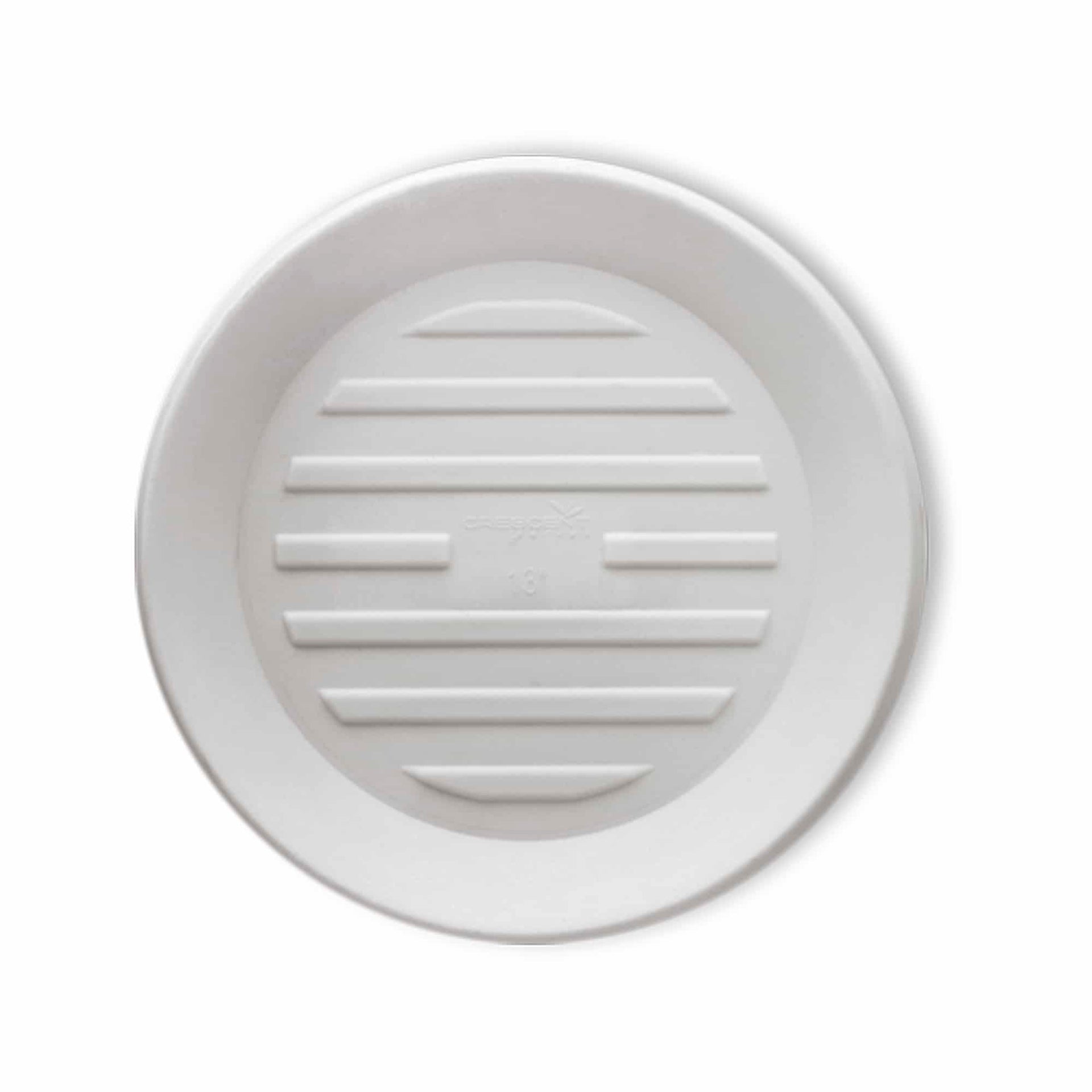 Round Universal Saucer - 20in OD, 15.5in ID - Cloud White - Cloud White,20" Ext. (15.5" Int.)