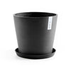 Amsterdam Small Round Planter - 15.8 in x 15.8 in x 13.8 in - Planter + Saucer + Watering System - Dark Grey - Dark Grey,15.75 in x 15.75 in x 13.75 in,Planter + Saucer + Watering System