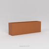 Tolga Medium Rectangle Fiberglass Planter - 16 in x 16 in x 24 in - Matte Terracotta - Matte Terracotta,16 in x 16 in x 24 in