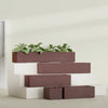 14"-Wide Rectangle - 14in x 14in x 12in - Weathered Steel - Rust - Weathered Steel - Rust,14 in x 14 in x 12 in