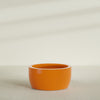 Casablanca Large Round Low Bowl Fiberglass Planter - 36 in x 36 in x 18 in - Gloss Tangerine - Gloss Tangerine,36 in x 36 in x 18 in