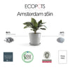 Amsterdam Small Round Planter - 15.8 in x 15.8 in x 13.8 in - White Grey - White Grey,15.75 in x 15.75 in x 13.75 in,Planter Only
