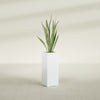 Delray Large Tall Rectangle Fiberglass Planter - 12 in x 12 in x 32 in - Matte White - Matte White,12 in x 12 in x 32 in