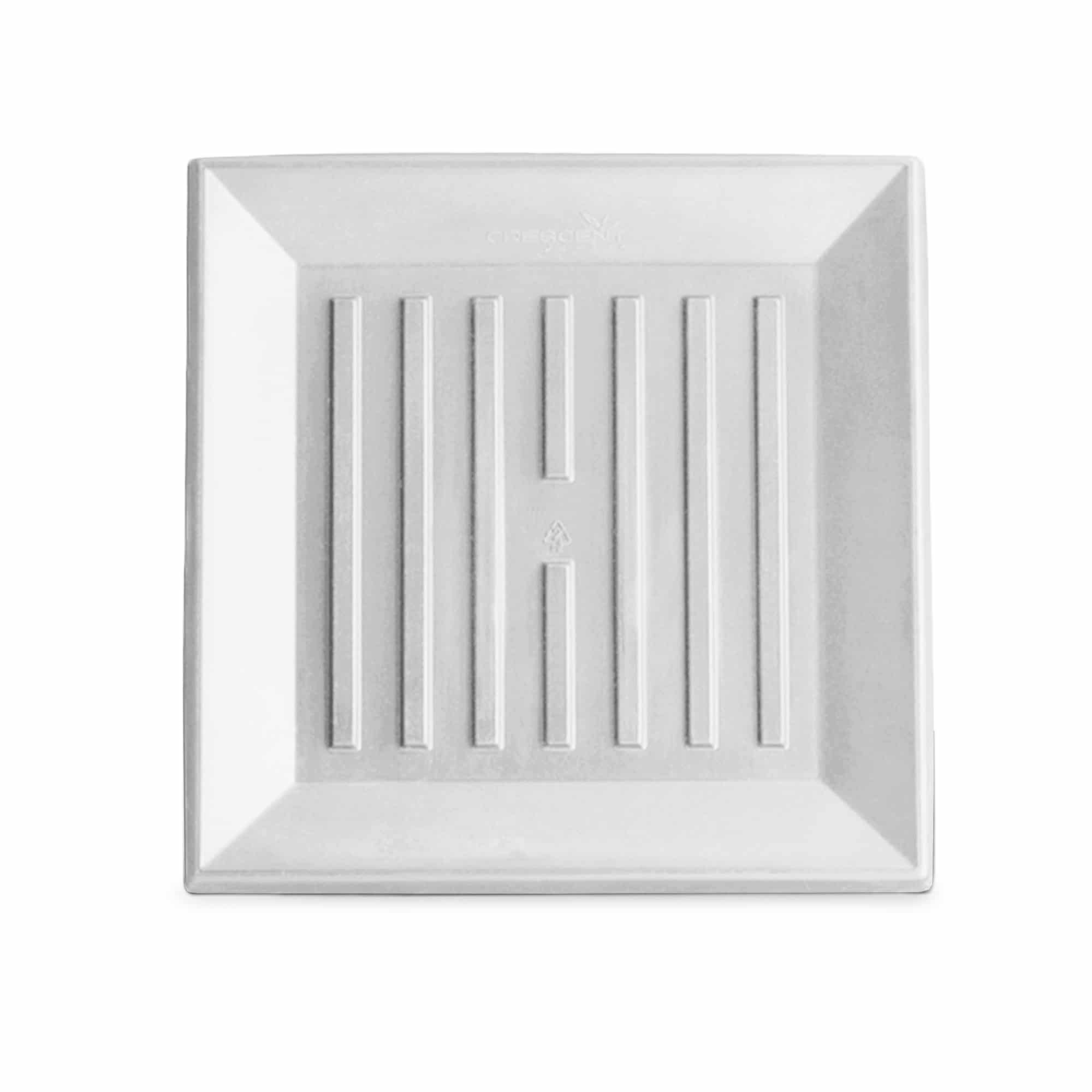 Square Saucer - 9in - Cloud White - Cloud White,9in