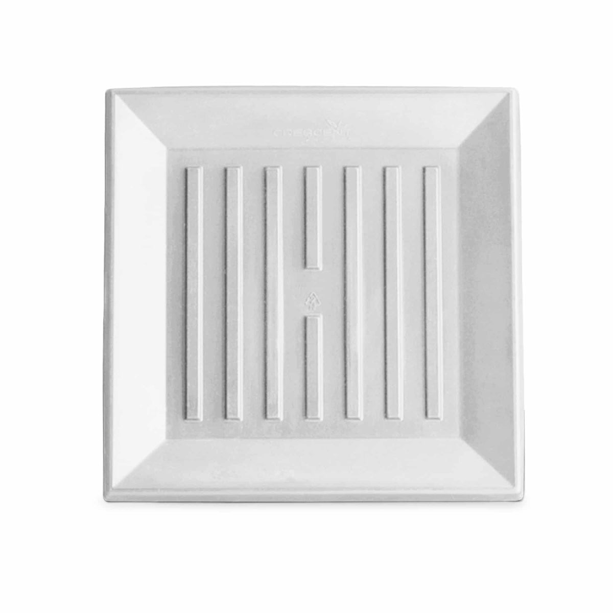 Square Universal Saucer - 12.5in Ext., 9in Int. - Cloud White - Cloud White,12.5" Ext. (9" Int.)
