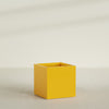 Montroy Large Cube Square Fiberglass Planter - 36 in x 36 in x 36 in - Gloss Saffron - Gloss Saffron,36 in x 36 in x 36 in