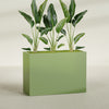 Darwin Extra Large Long Rectangle Fiberglass Planter - 60 in x 24 in x 42 in - Satin Green - Satin Green,60 in x 24 in x 42 in