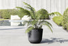 Oslo Small Round Planter - 13.8 in x 13.8 in x 12 in - Dark Grey - Dark Grey,13.75 in x 13.75 in x 12 in,Planter Only