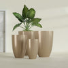 Brannan Large Round Fiberglass Planter - 24 in x 24 in x 35 in - Metallic Gold - Metallic Gold,24 in x 24 in x 35 in