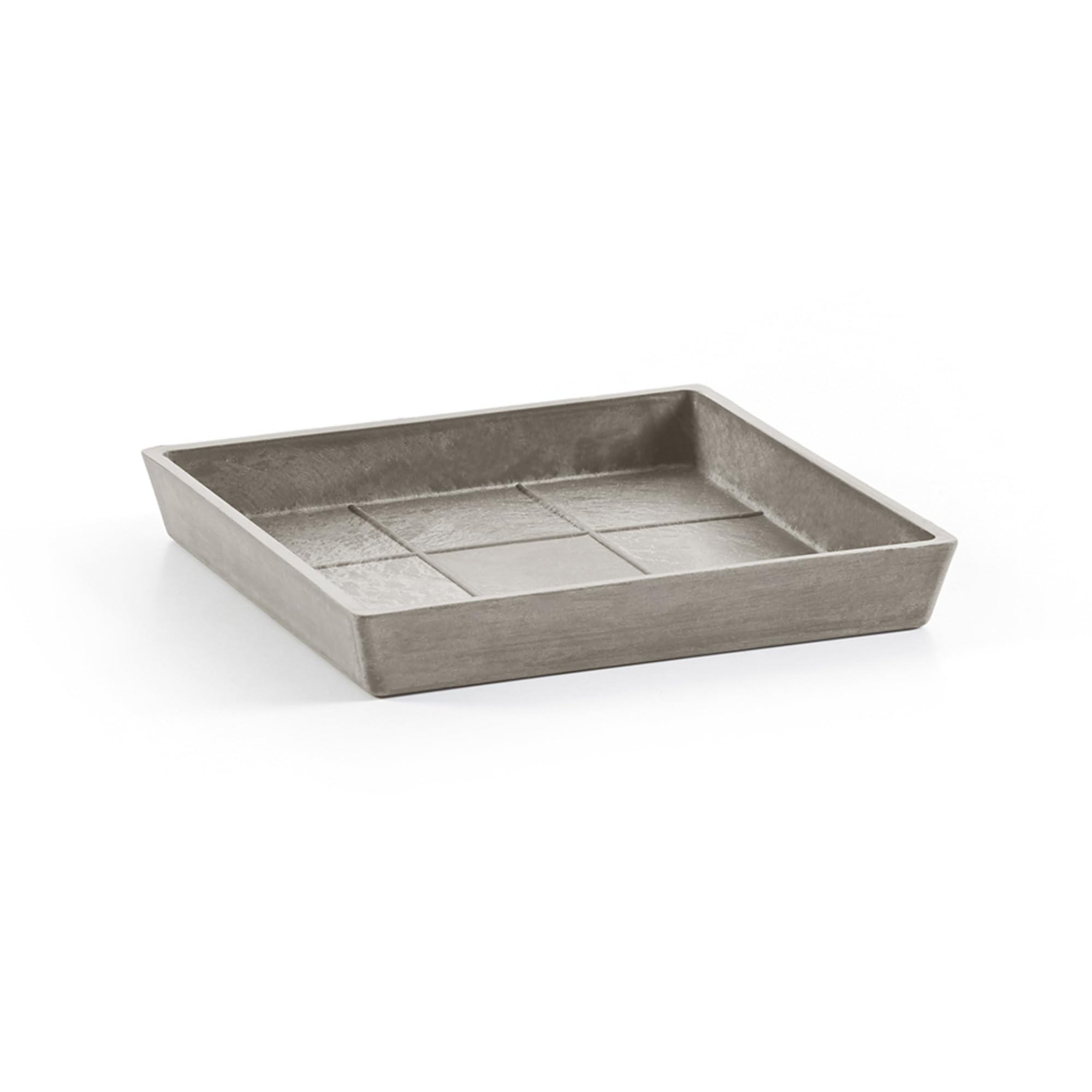 Small Square Saucer - 7 in x 7 in x 1 in - Taupe - Taupe,7 in x 7 in x 1 in