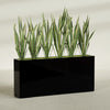 Delray Extra Large Long Rectangle Fiberglass Planter - 72 in x 12 in x 32 in - Gloss Black - Gloss Black,72 in x 12 in x 32 in