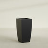 Toulan Large Tall Tapered Square Fiberglass Planter - 18 in x 18 in x 36 in - Matte Black - Matte Black,18 in x 18 in x 36 in