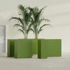 Perth Extra Large Long Rectangle Fiberglass Planter - 48 in x 16 in x 42 in - Satin Green - Satin Green,48 in x 16 in x 42 in