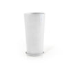 Amsterdam Mid High Medium Round Planter - 13.5 in x 13.5 in x 26 in - Planter + Saucer - Pure White - Pure White,13.5 in x 13.5 in x 26 in,Planter + Saucer