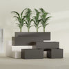 Torino Medium Wide Rectangle Fiberglass Planter - 24 in x 24 in x 18 in - Matte Brown - Matte Brown,24 in x 24 in x 18 in