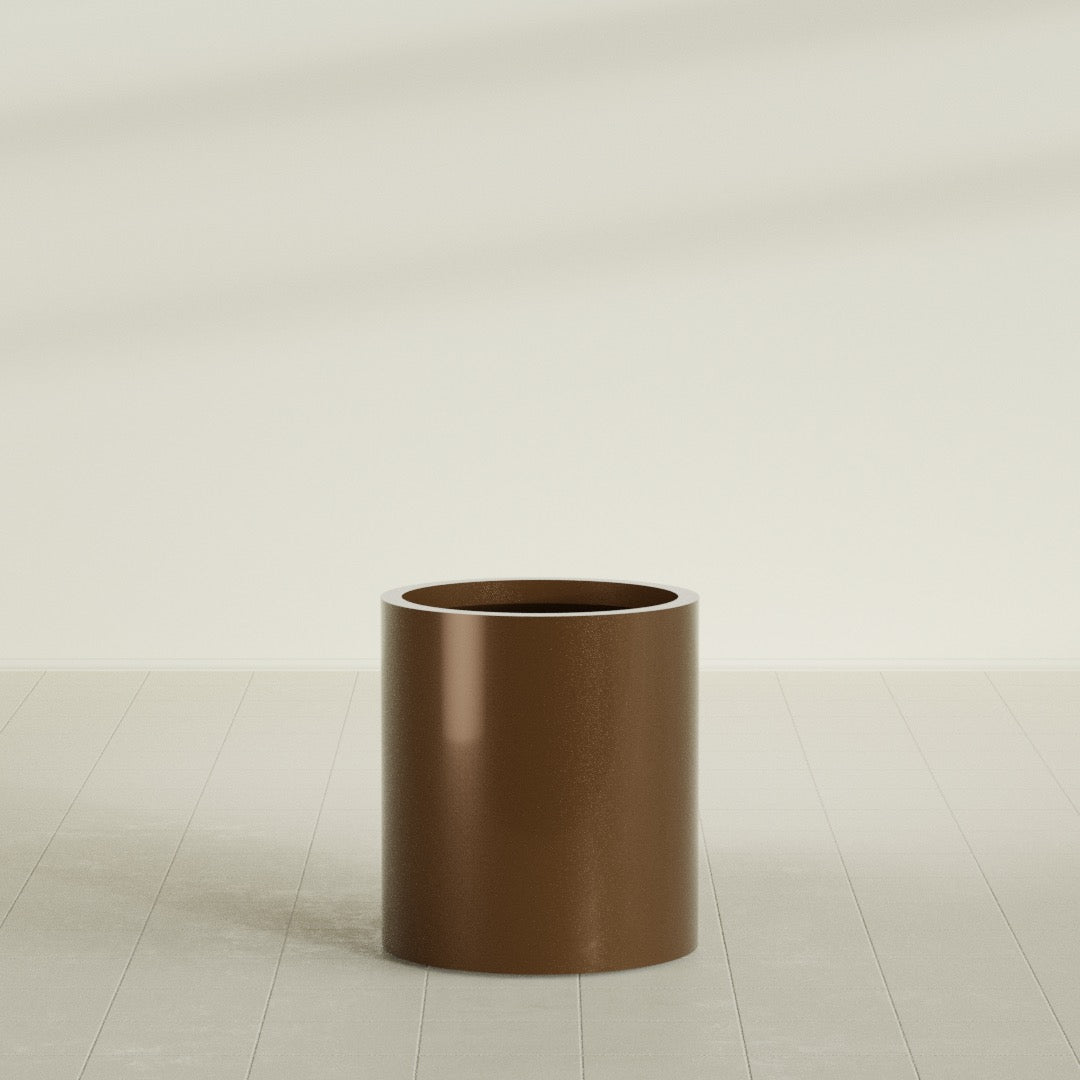 Rio Grande Medium Round Fiberglass Planter - 18 in x 18 in x 20 in - Metallic Bronze - Metallic Bronze,18 in x 18 in x 20 in