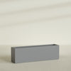 Miami Extra Large Narrow Rectangle Fiberglass Planter - 60 in x 12 in x 18 in - Metallic Gunmetal - Metallic Gunmetal,60 in x 12 in x 18 in