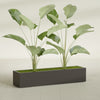 Cuba Extra Large Long Rectangle Fiberglass Planter - 60 in x 14 in x 12 in - Matte Brown - Matte Brown,60 in x 14 in x 12 in