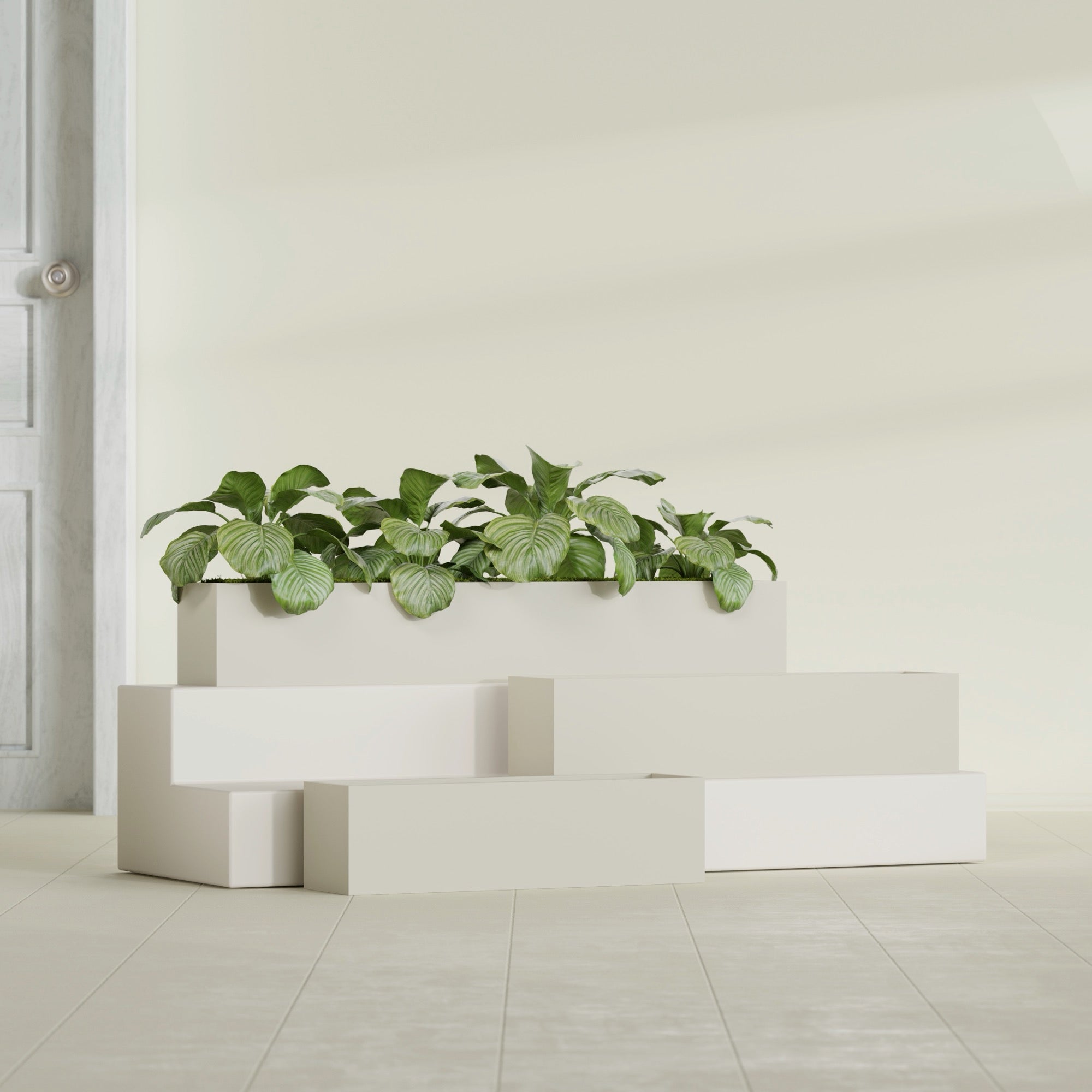 Monaco Rectangle - 26in x 7in x 7 - Satin Beige - Satin Beige,26 in x 7 in x 7 in