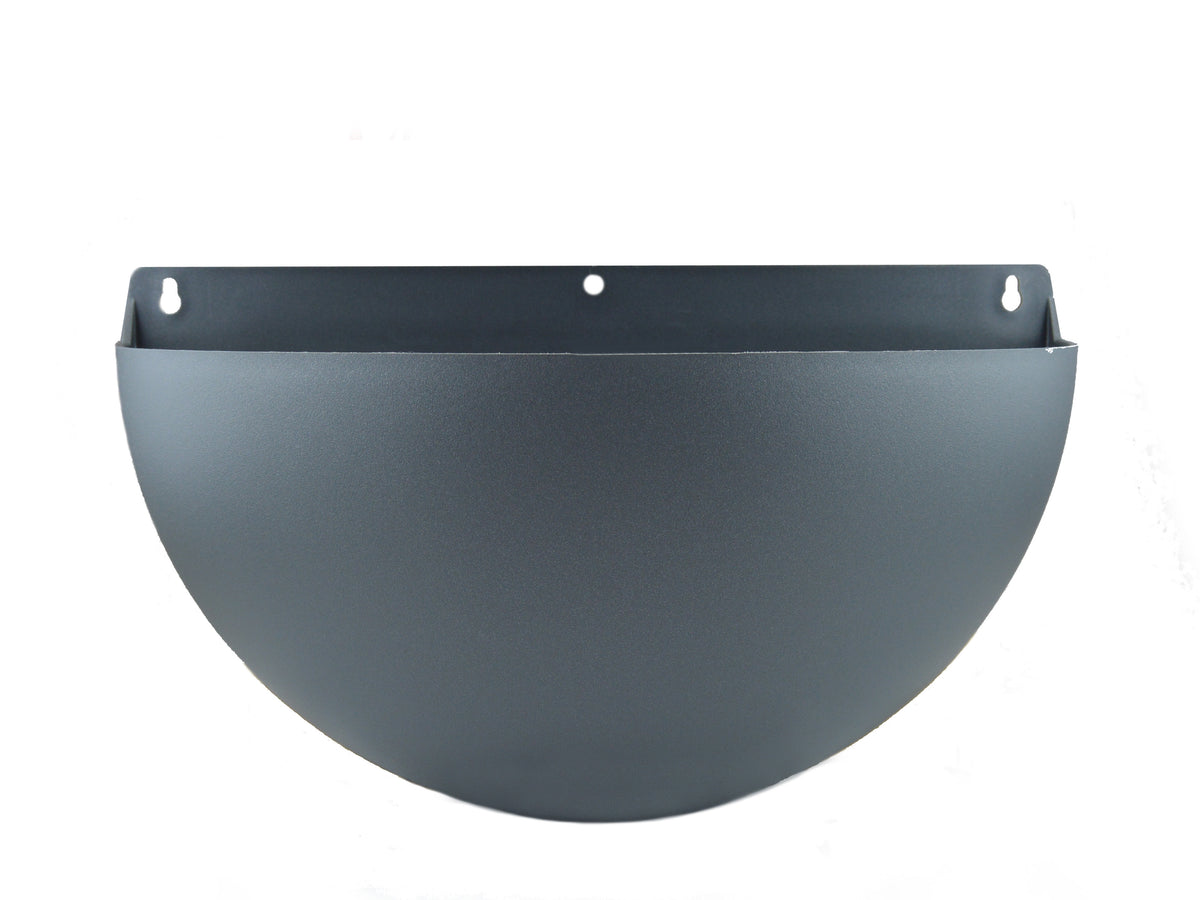Walton Small Wall Sconce Plastic Planter - 12 in x 7 in x 6 in - Charcoal Metallic - Charcoal Metallic,12 in x 6 in x 6 in