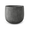 Mondo Large Planter – Grey Stone Finish – Fiberglass Indoor/Outdoor and Weather-Resistant Round Planter (33" D x 31.3" H Exterior, 31.5" D x 30.8" H Interior) - Grey Stone,33 in x 33 in x 30.75 in