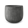 Mondo Large Planter – Grey Stone Finish – Fiberglass Indoor/Outdoor and Weather-Resistant Round Planter (39.5" D x 40" H Exterior, 37.8" D x 39.5" H Interior) - Grey Stone,39.3 in diam. x 39.3 in