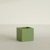 Montroy Medium Cube Square Fiberglass Planter - 20 in x 20 in x 20 in - Satin Green - Satin Green,20 in x 20 in x 20 in