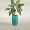 Lisbon Medium Round Fiberglass Planter - 14 in x 14 in x 25 in - Satin Sea Foam - Satin Sea Foam,14 in x 14 in x 25 in