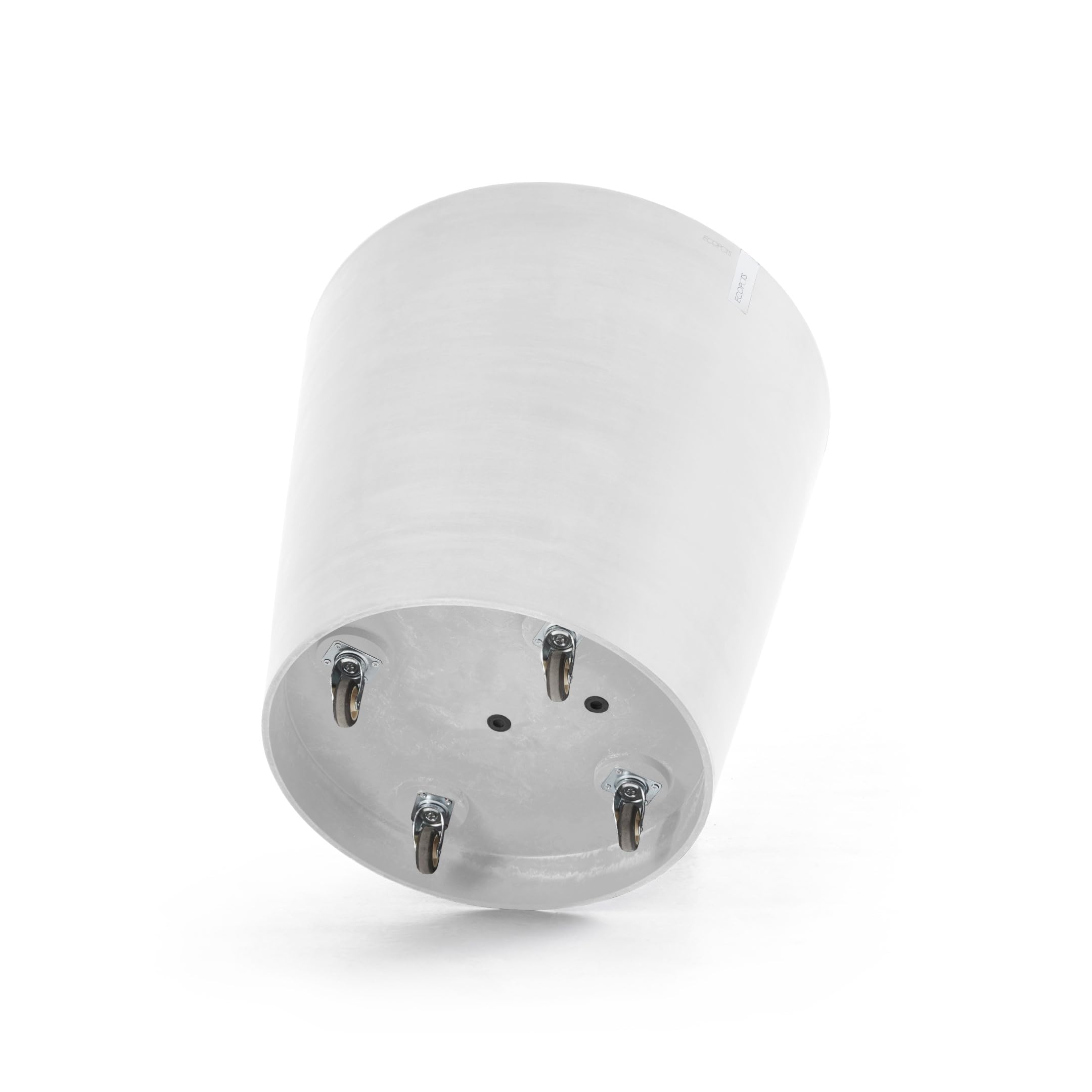 Amsterdam Medium Round Planter with Wheels - 23.5 in x 23.5 in x 22 in - Pure White - Pure White,23.5 in x 23.5 in x 22 in