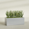 Granada Extra Large Long Rectangle Fiberglass Planter - 60 in x 24 in x 24 in - Metallic Silver - Metallic Silver,60 in x 24 in x 24 in