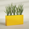 Delray Extra Large Long Rectangle Fiberglass Planter - 60 in x 12 in x 32 in - Gloss Saffron - Gloss Saffron,60 in x 12 in x 32 in